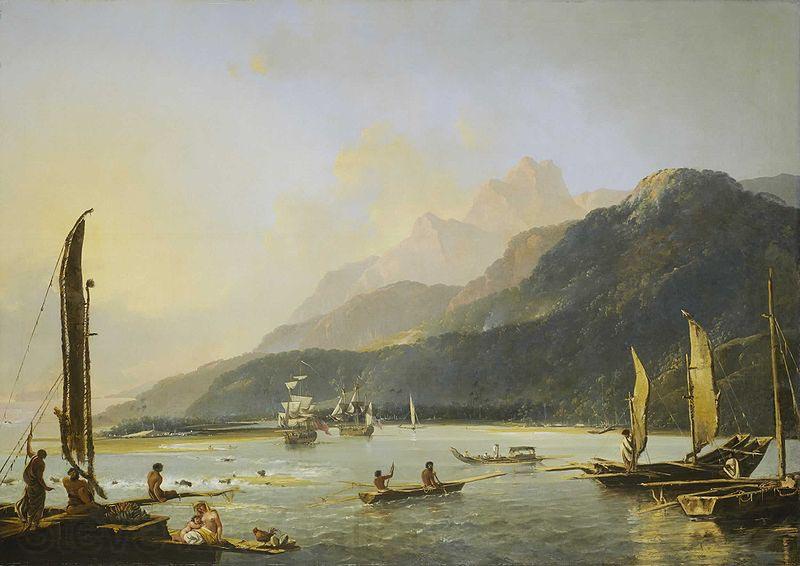 William Hodges Hodges' painting of HMS Resolution and HMS Adventure in Matavai Bay, Tahiti